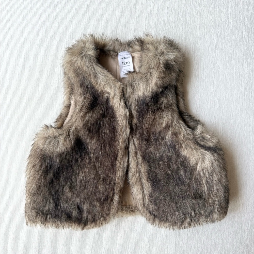 Carter's Tan Faux Fur Vest